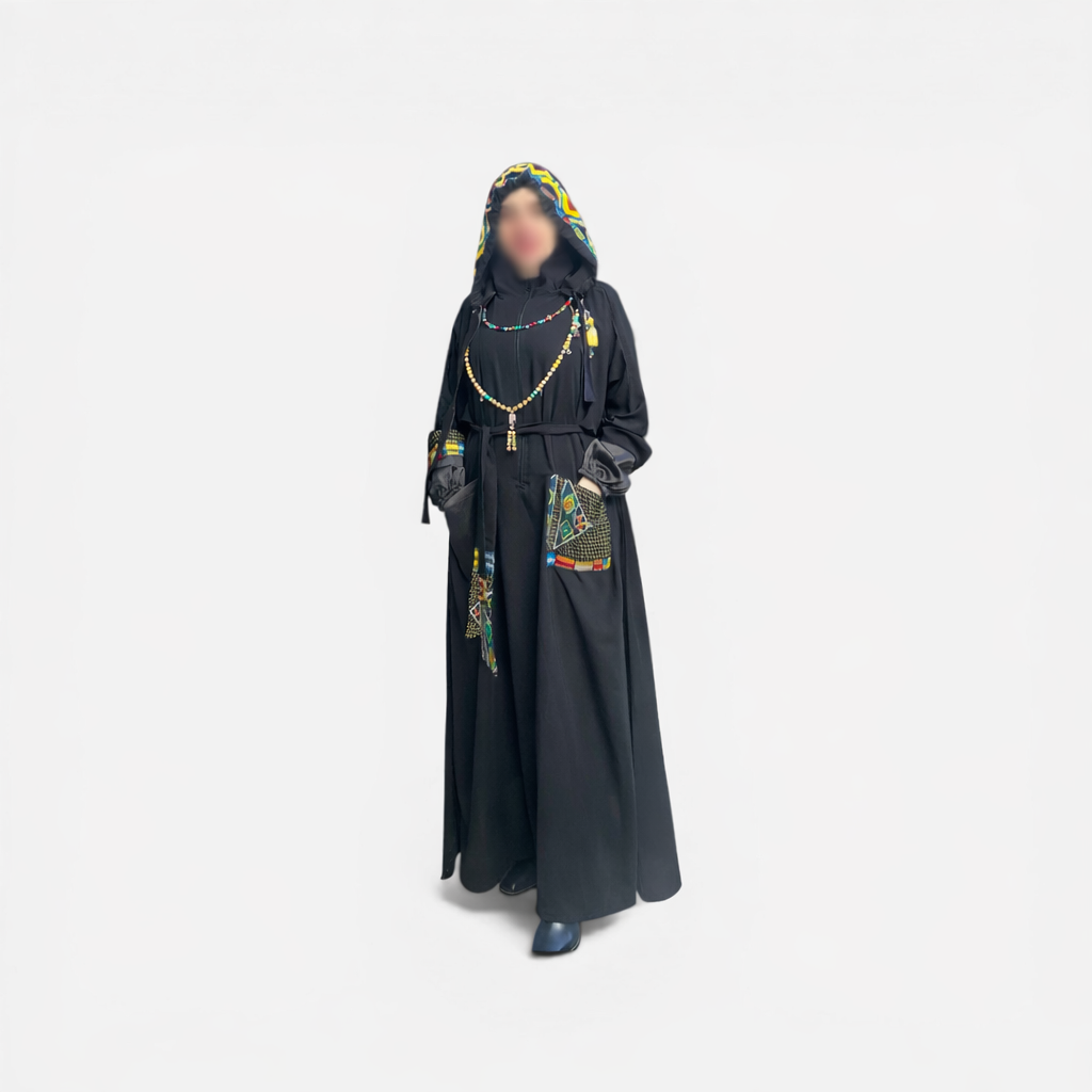 MULTICOLORED AFRICAN ABAYA.