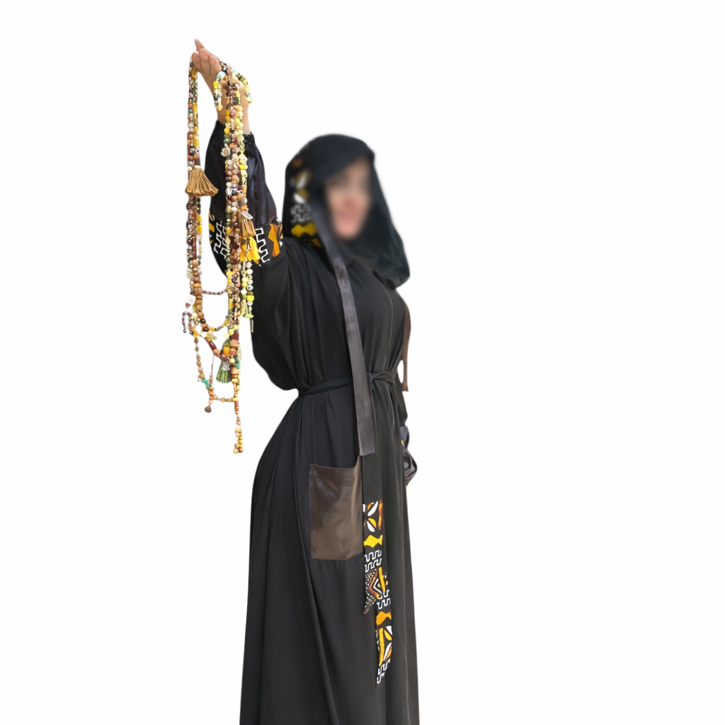 YELLOW AFRICAN ABAYA.