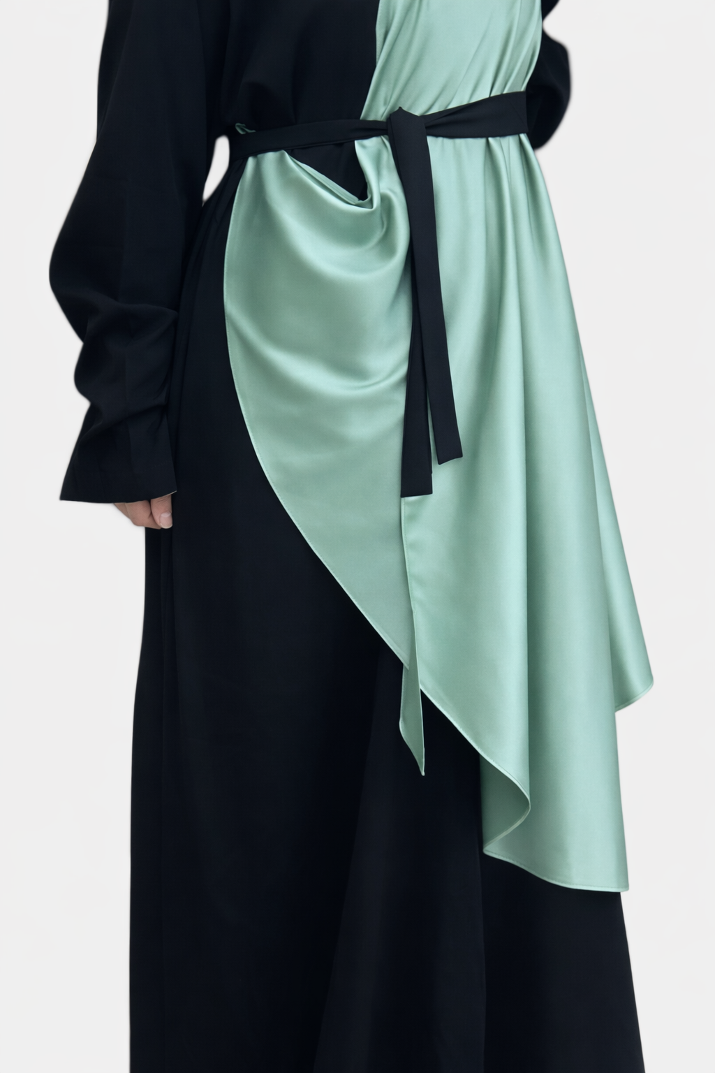 MINT GREEN SCARF ABAYA.