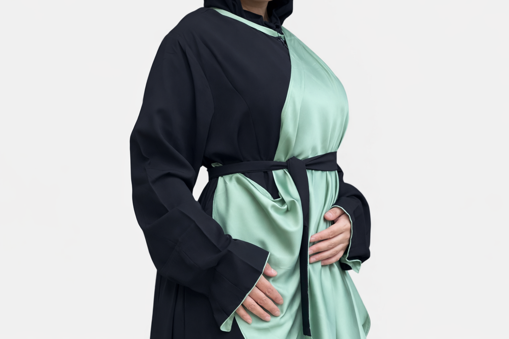 MINT GREEN SCARF ABAYA.