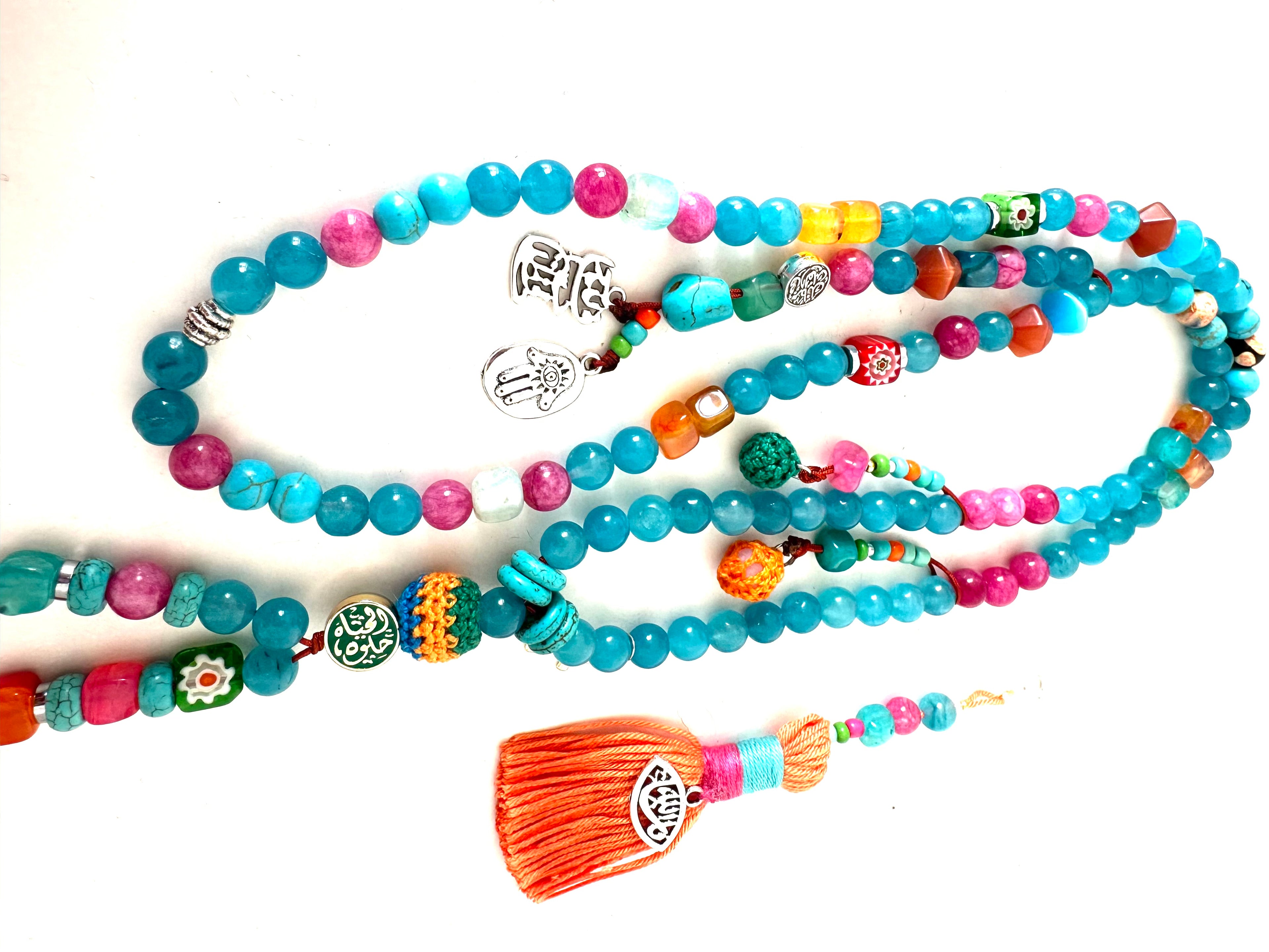TURQUOISE COLORFUL SEBHA.