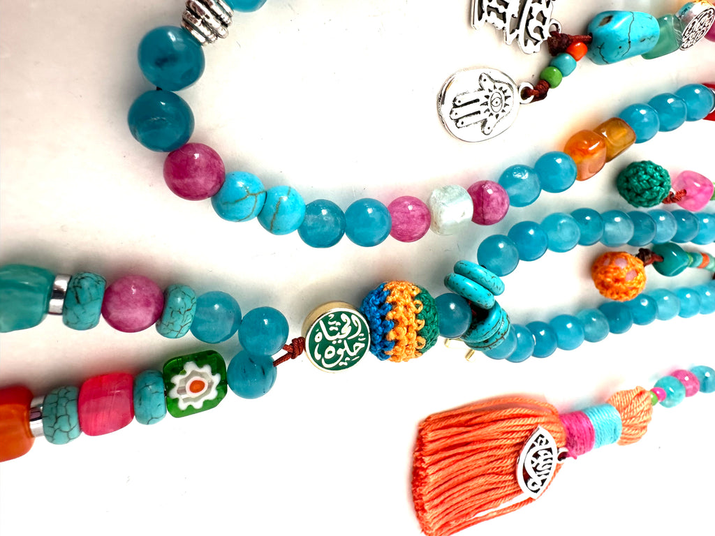 TURQUOISE COLORFUL SEBHA.