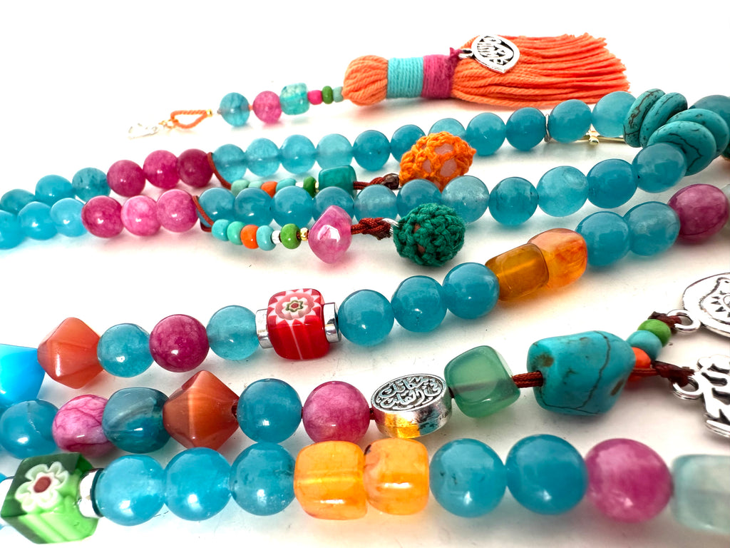 TURQUOISE COLORFUL SEBHA.