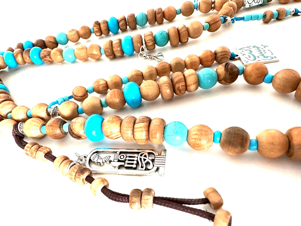 Turquoise Wood Sebha.