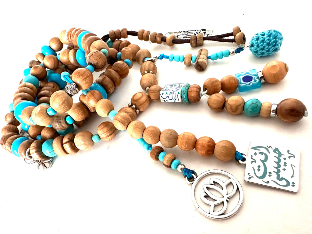Turquoise Wood Sebha.