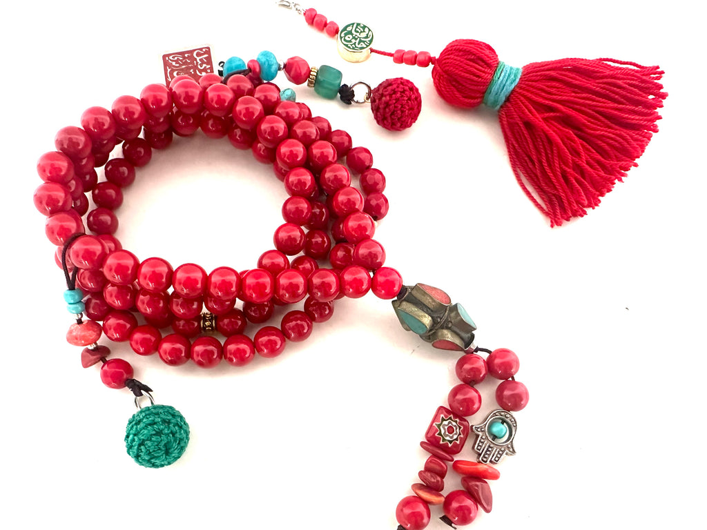 Red indian ponpon Sebha.