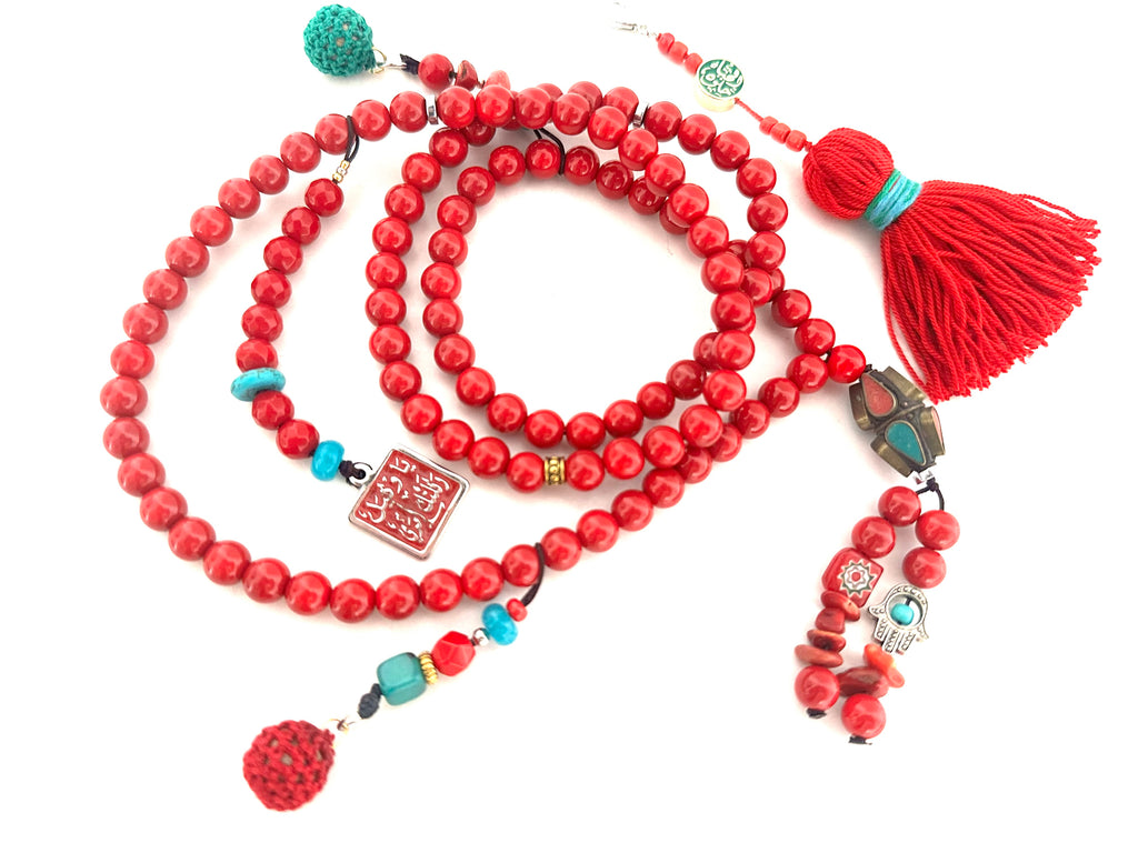 Red indian ponpon Sebha.