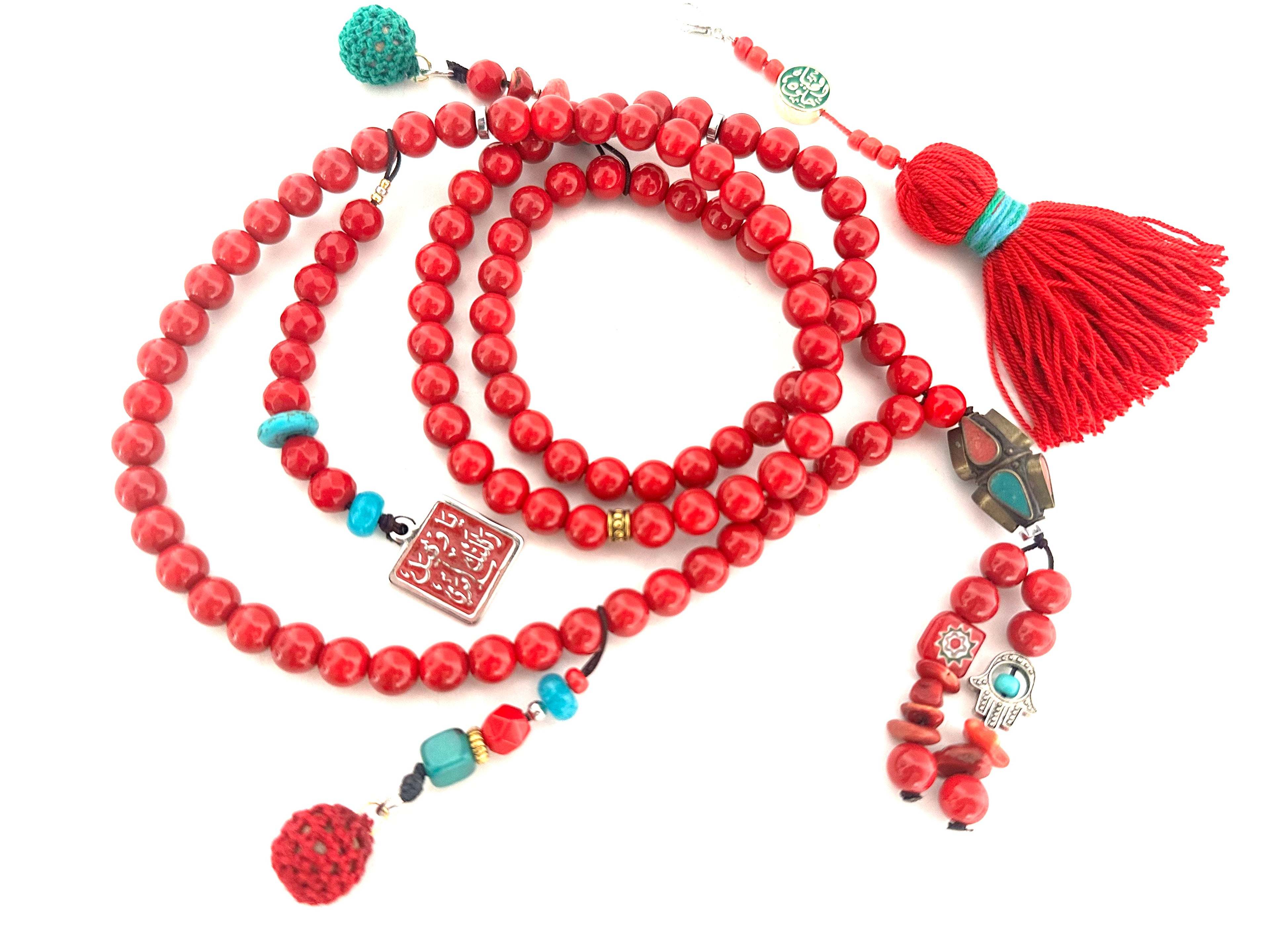 Red indian ponpon Sebha.