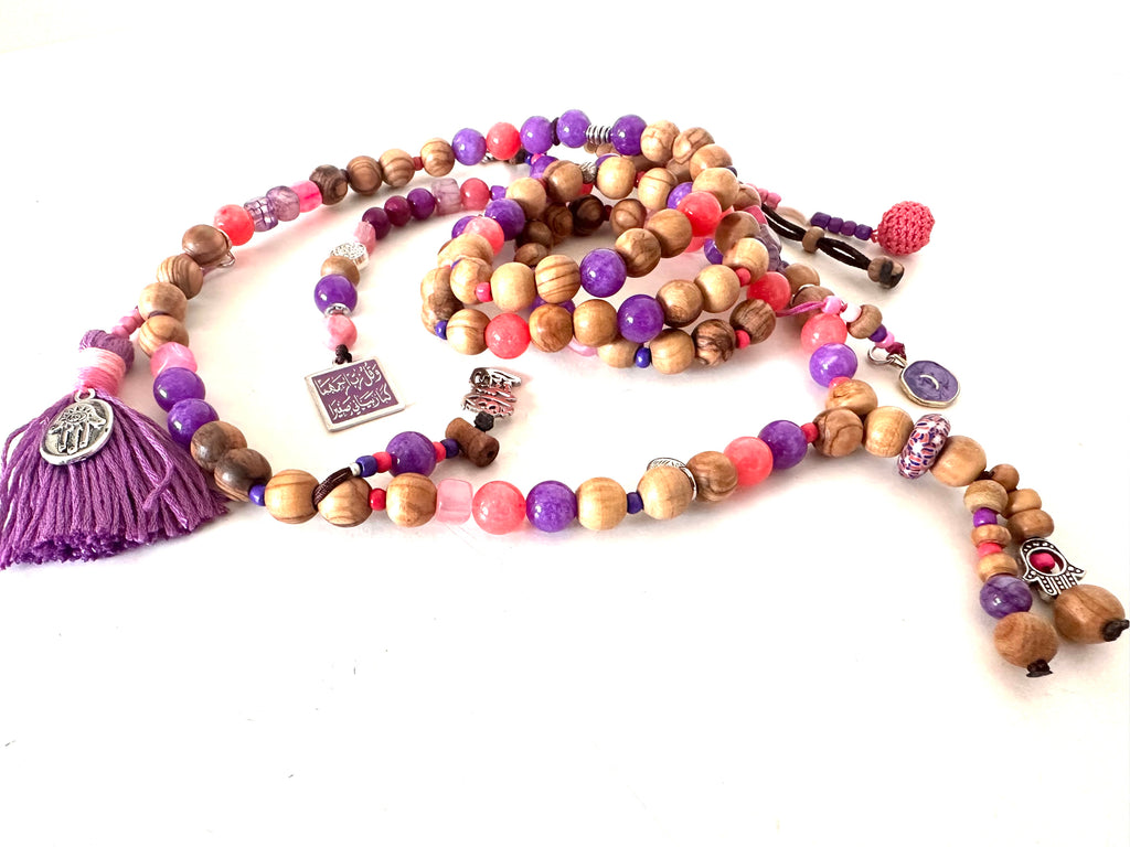 Mauve Rose Wood Sebha.