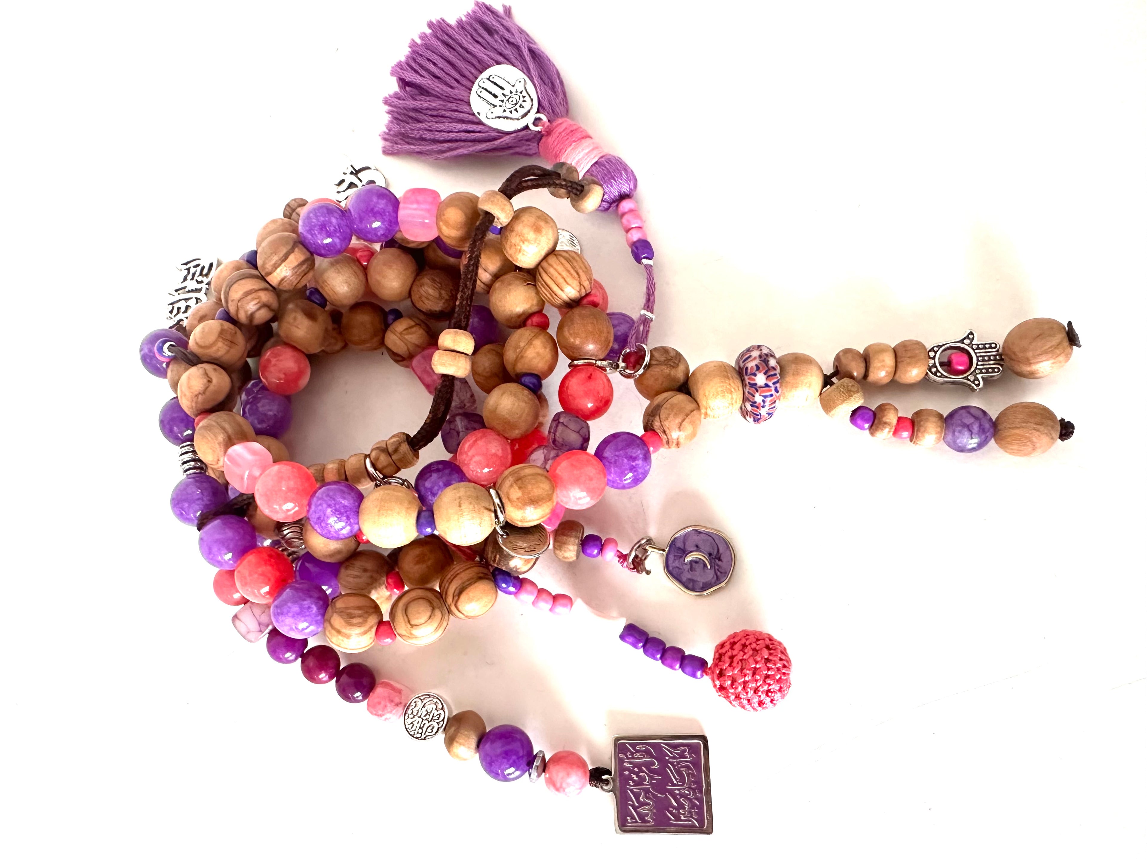 Mauve Rose Wood Sebha.