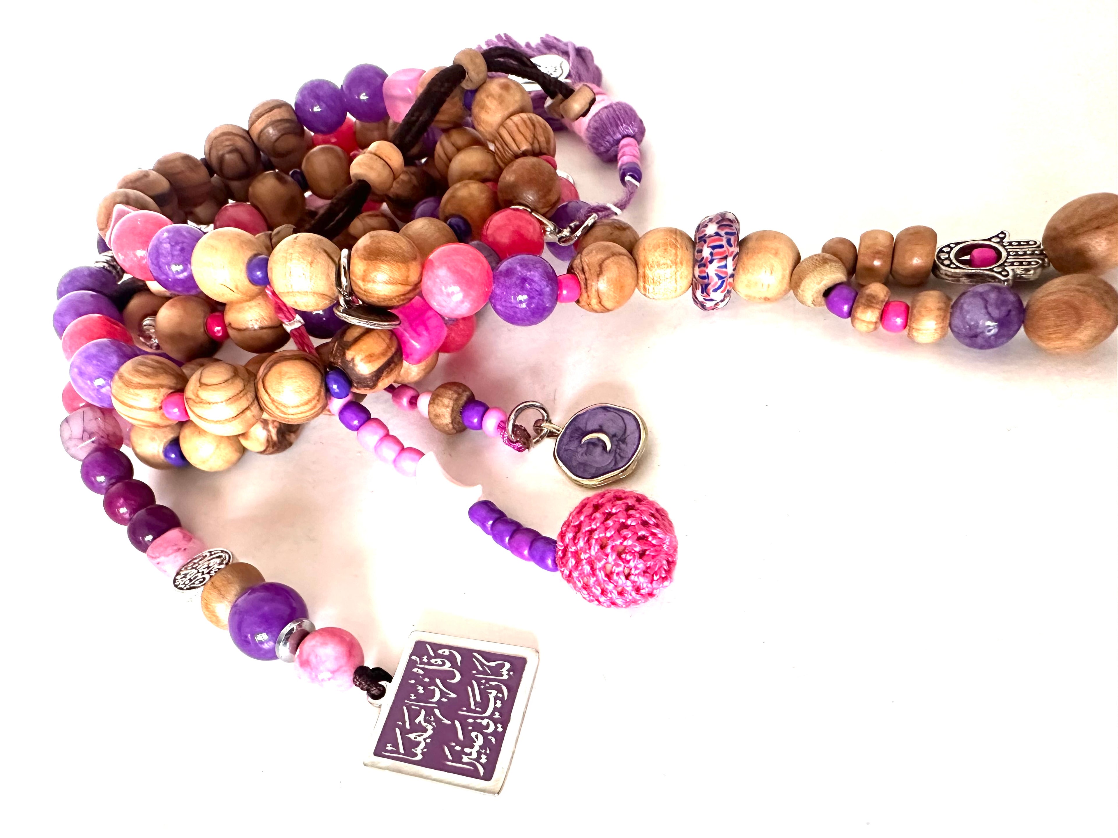 Mauve Rose Wood Sebha.