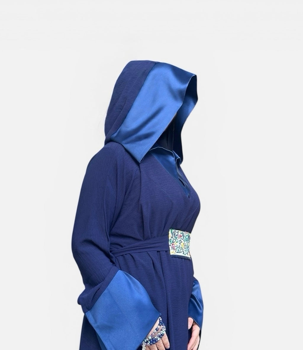 NAVY BLUE MOROCCAN ABAYA.