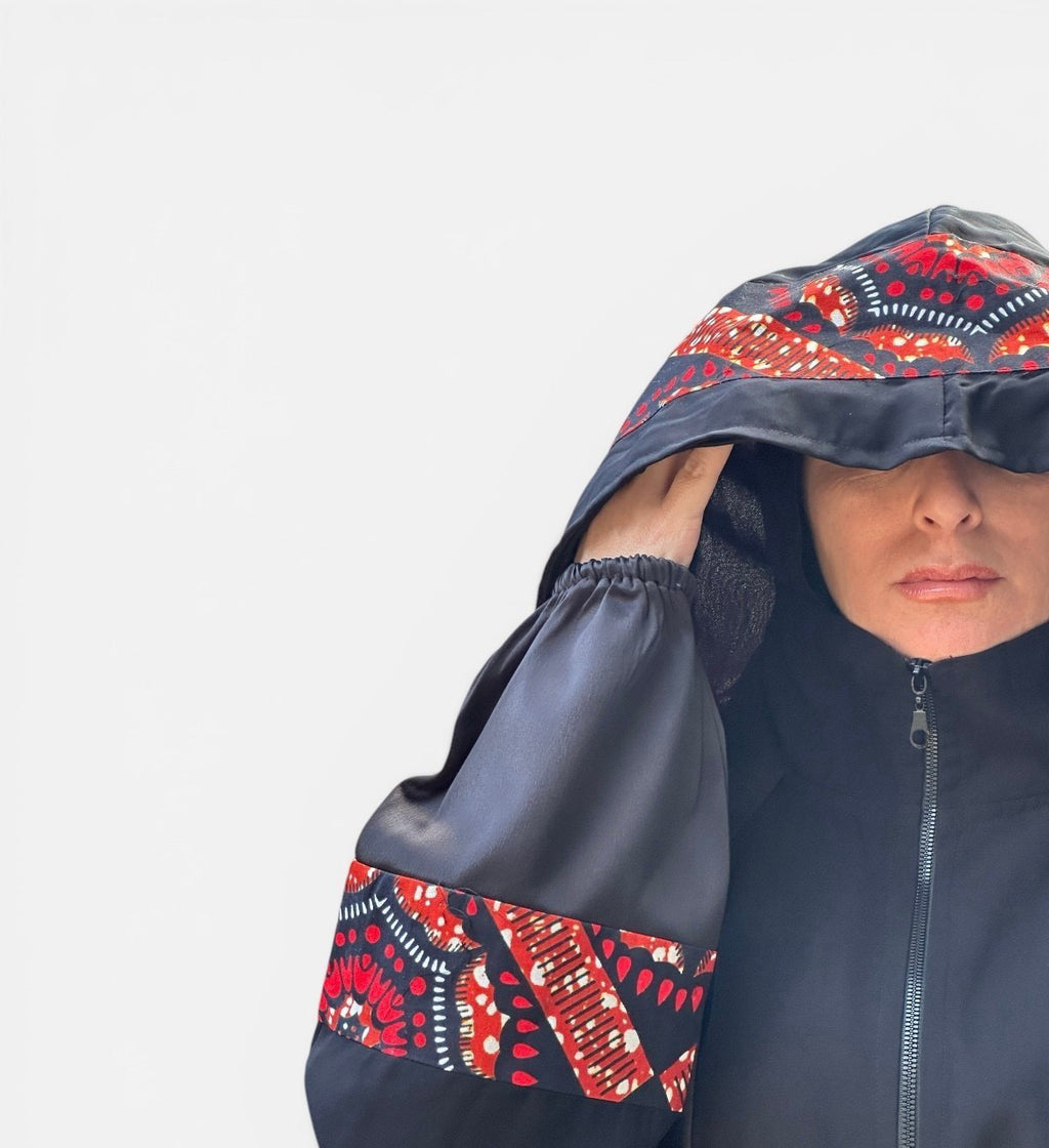 RED AFRICAN ABAYA.