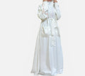 WHITE HOODIE ABAYA.