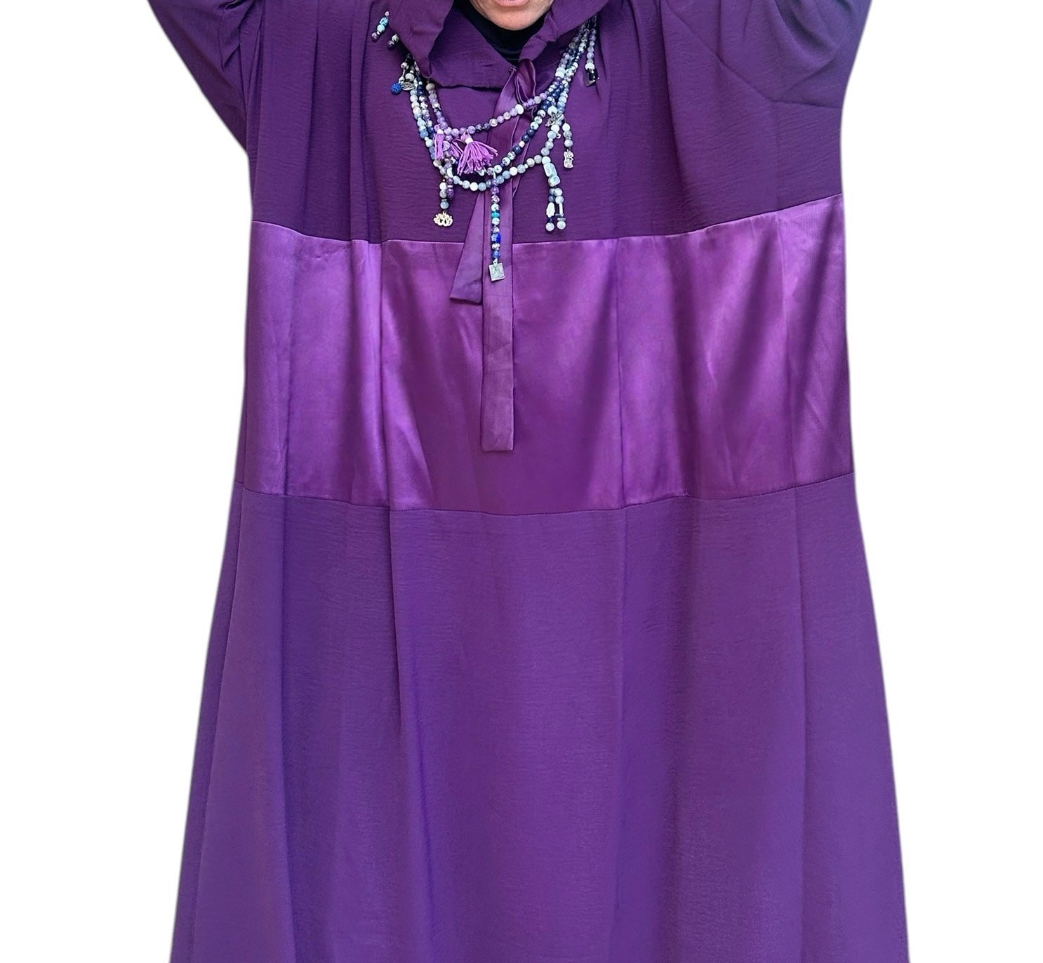 PURPLE FLOW ABAYA.