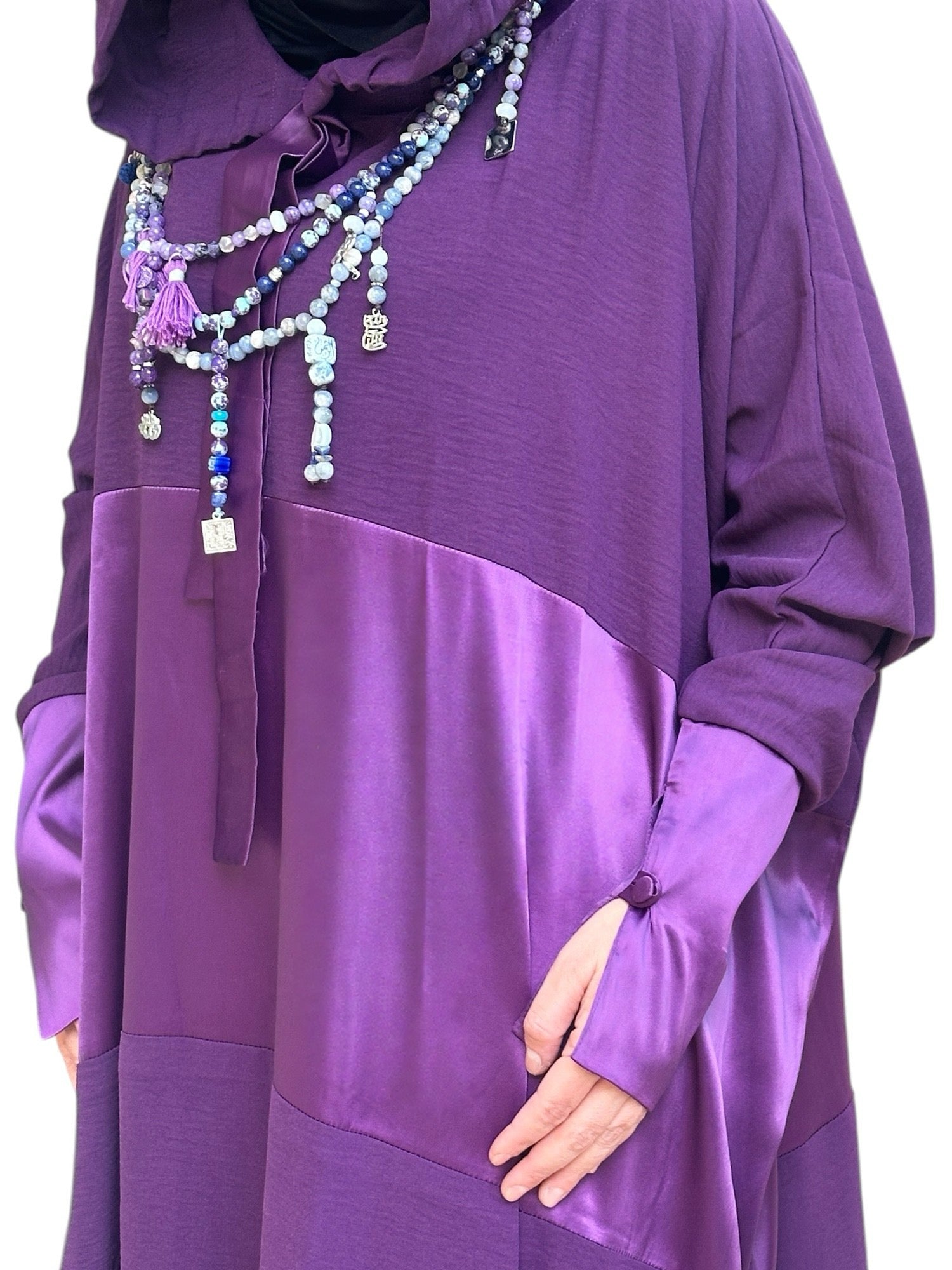 PURPLE FLOW ABAYA.
