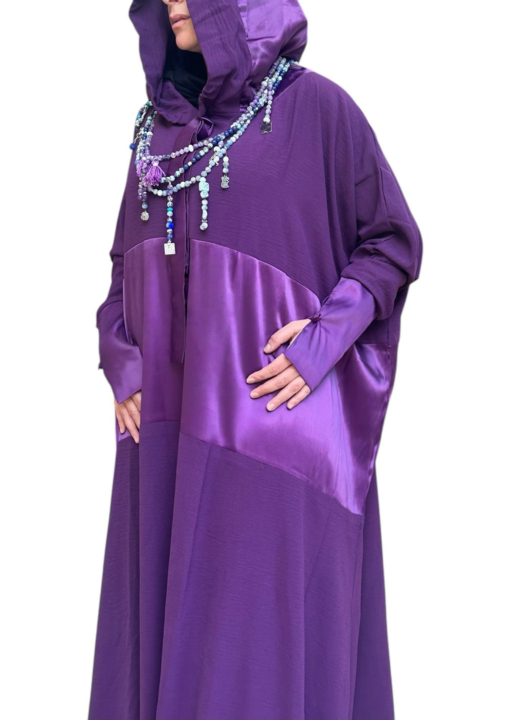 PURPLE FLOW ABAYA.