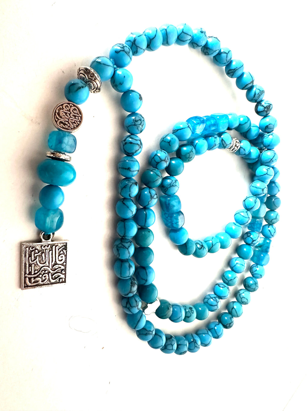 TURQUOISE SIMPLE SEBHA.