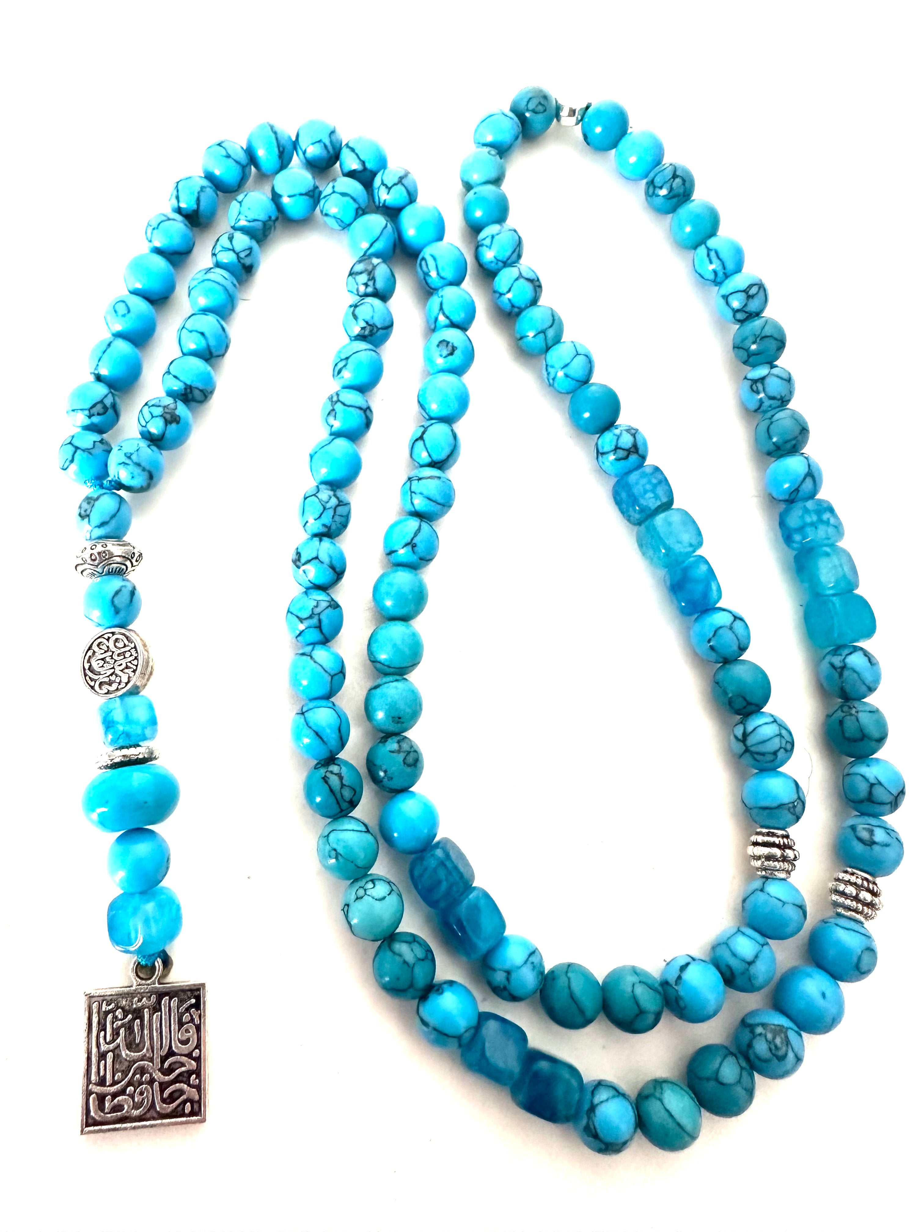 TURQUOISE SIMPLE SEBHA.