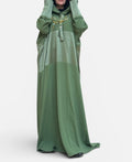 APPLE GREEN FLOW ABAYA.