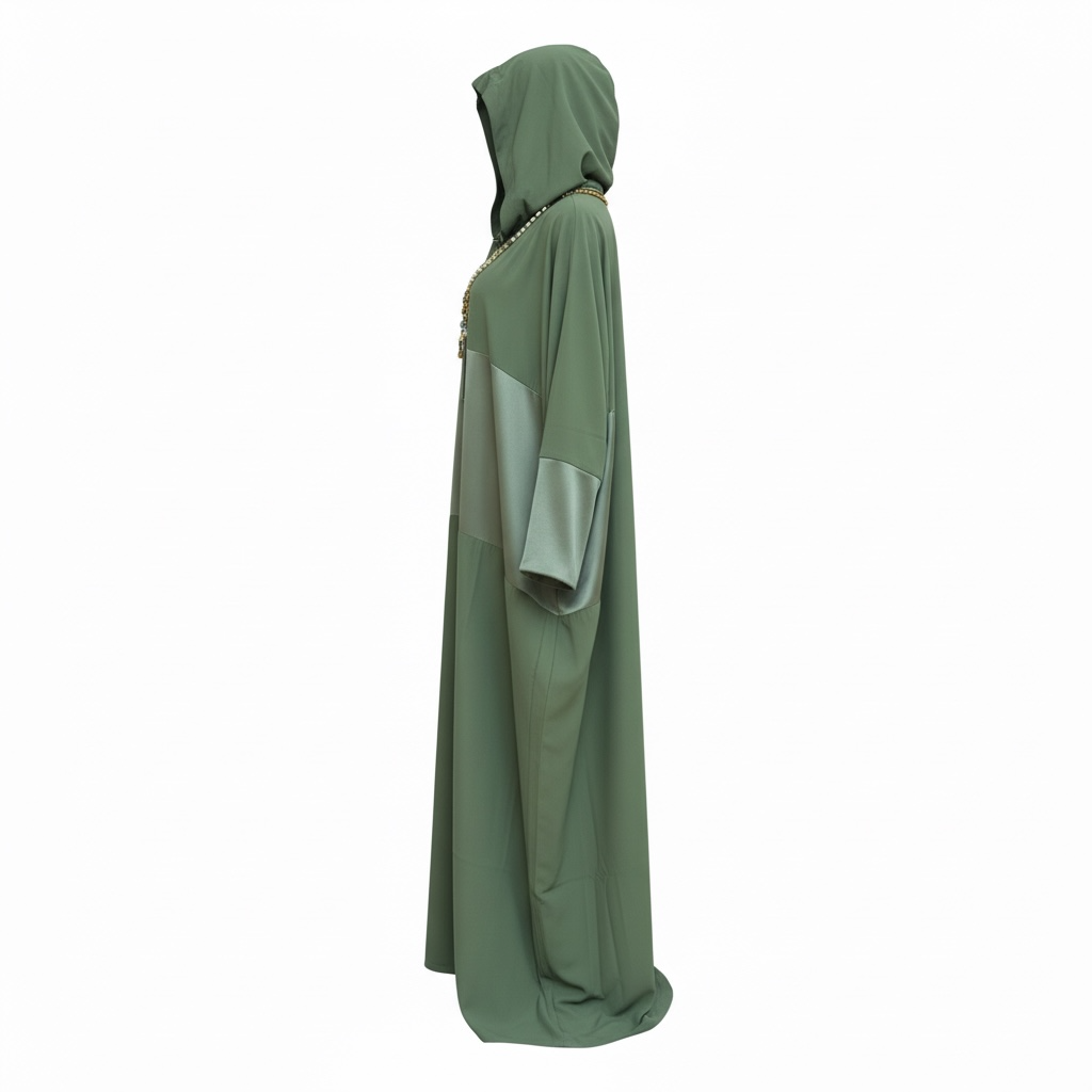 APPLE GREEN FLOW ABAYA.