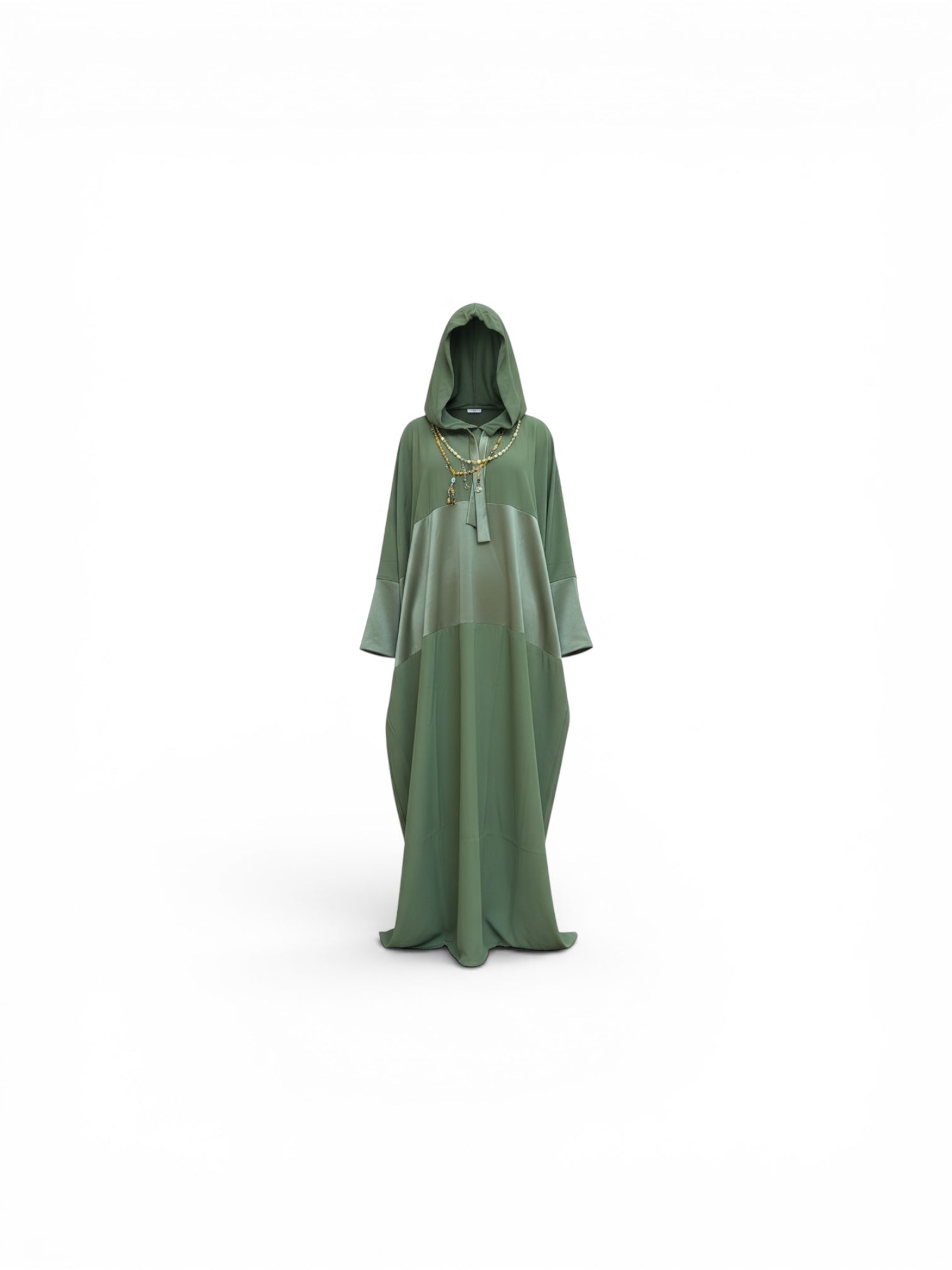 APPLE GREEN FLOW ABAYA.