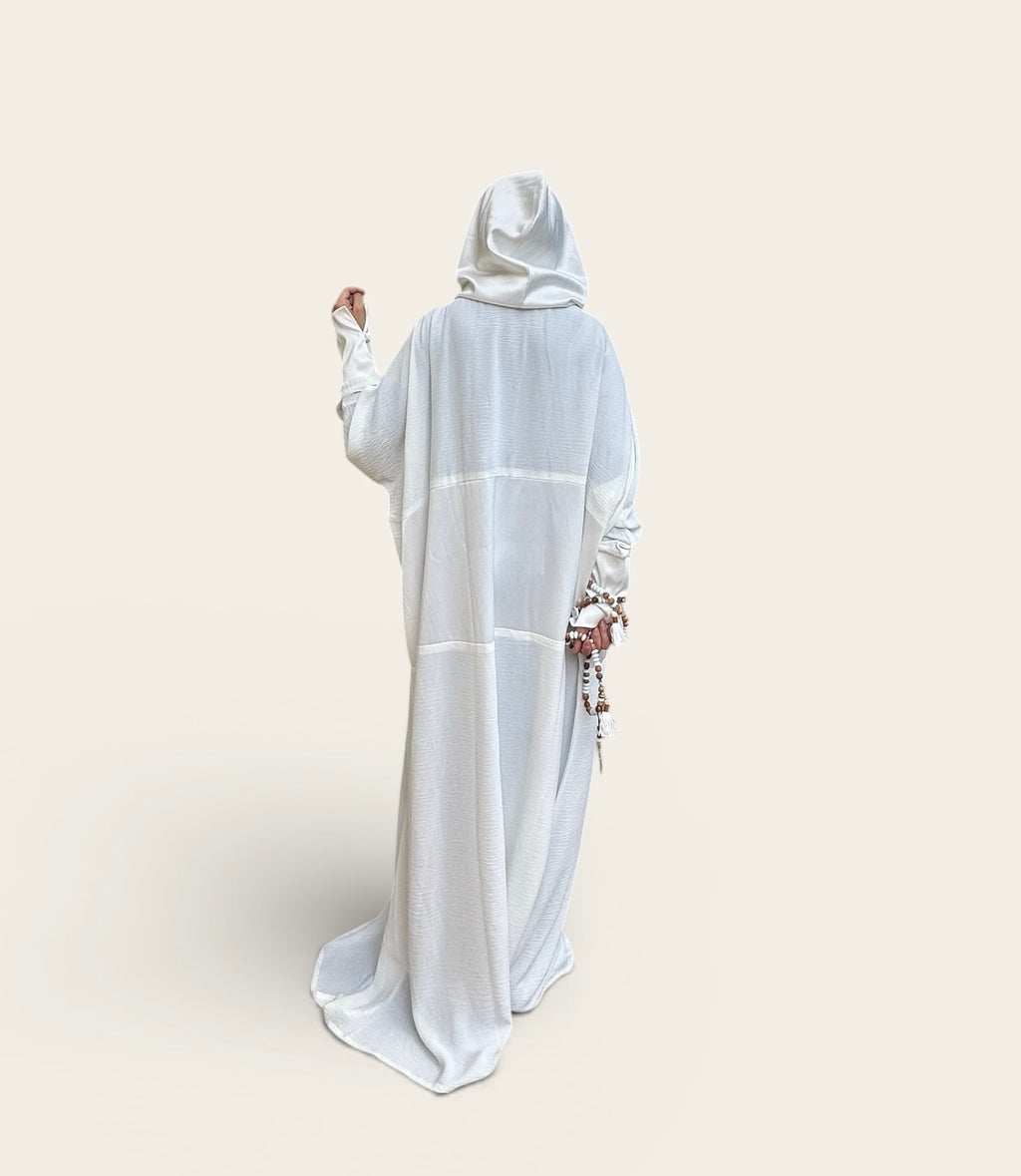 OFF-WHITE FLOW ABAYA.