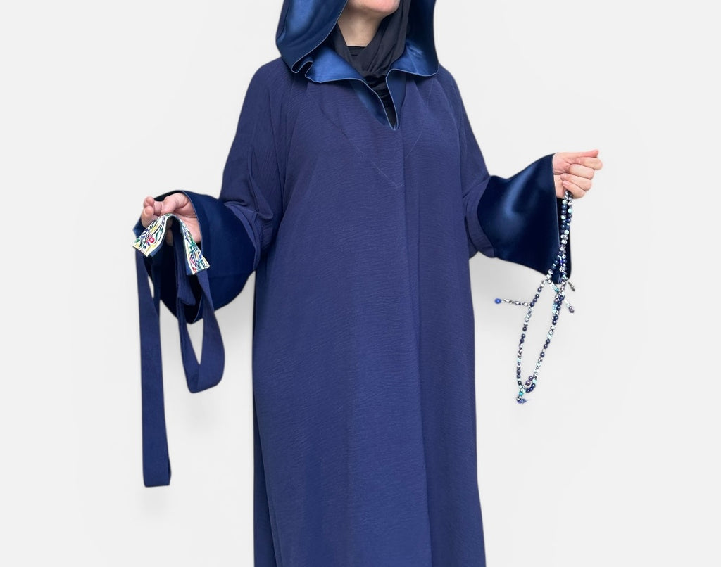 NAVY BLUE MOROCCAN ABAYA.