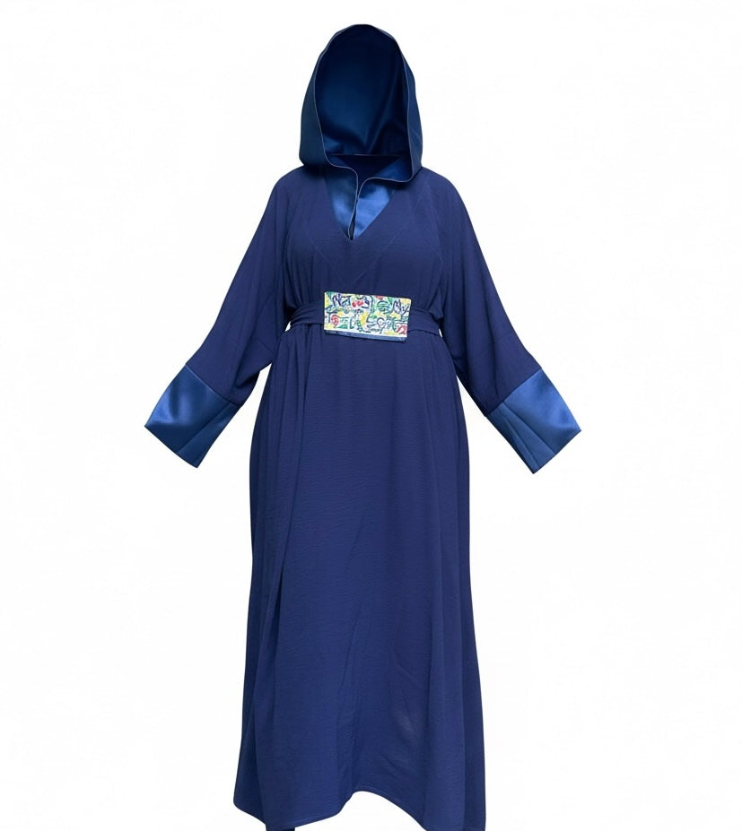 NAVY BLUE MOROCCAN ABAYA.