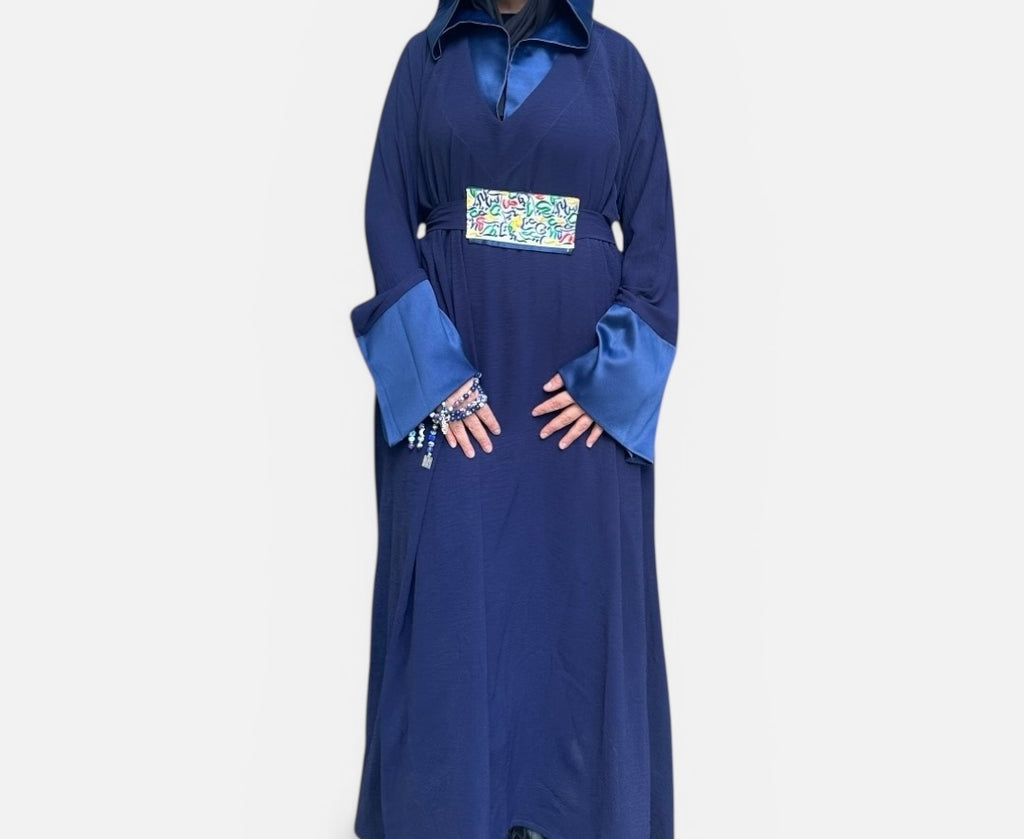 NAVY BLUE MOROCCAN ABAYA.