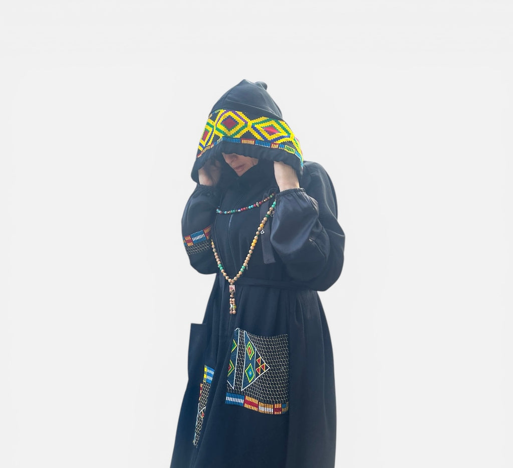 MULTICOLORED AFRICAN ABAYA.