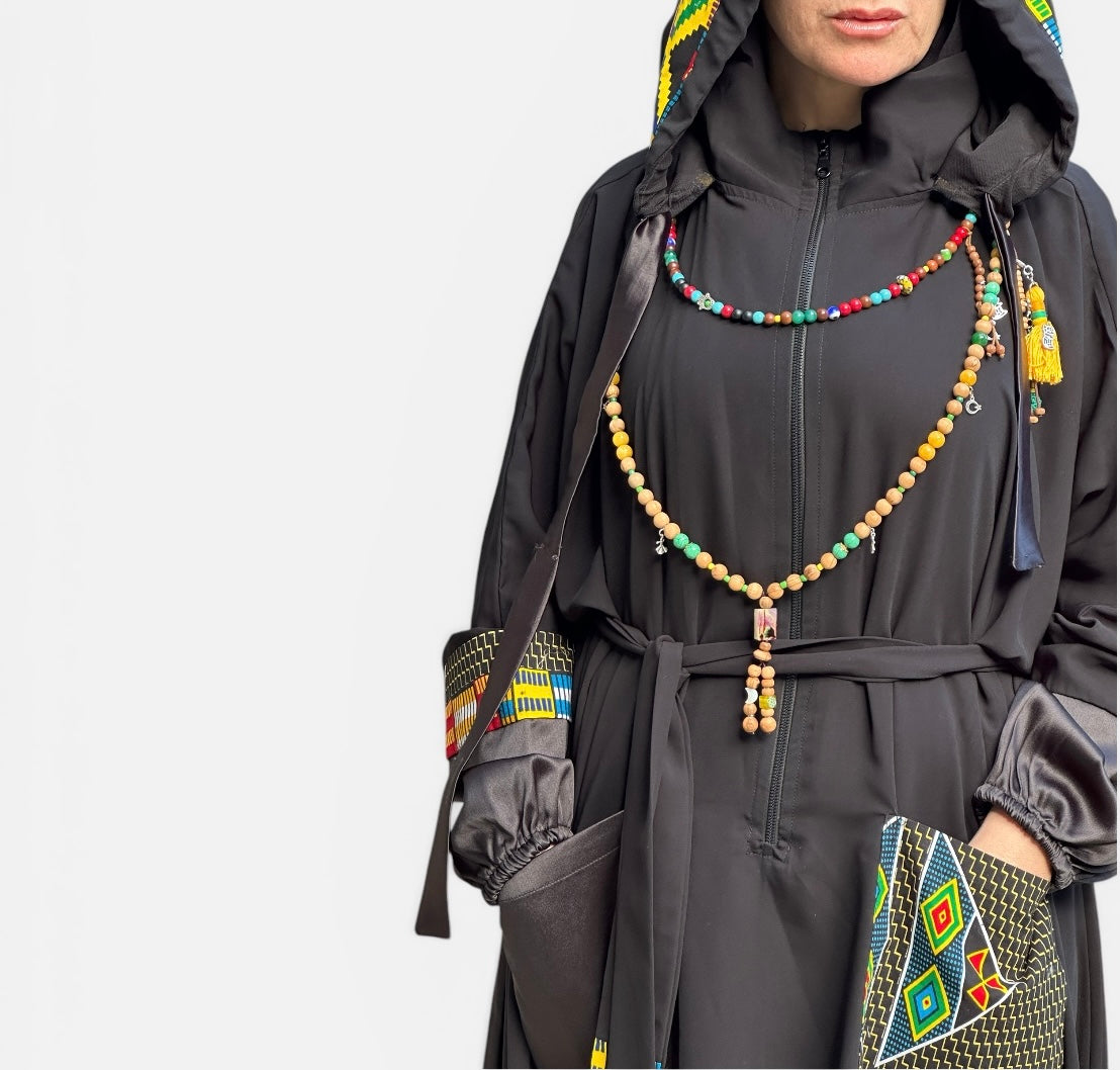 MULTICOLORED AFRICAN ABAYA.