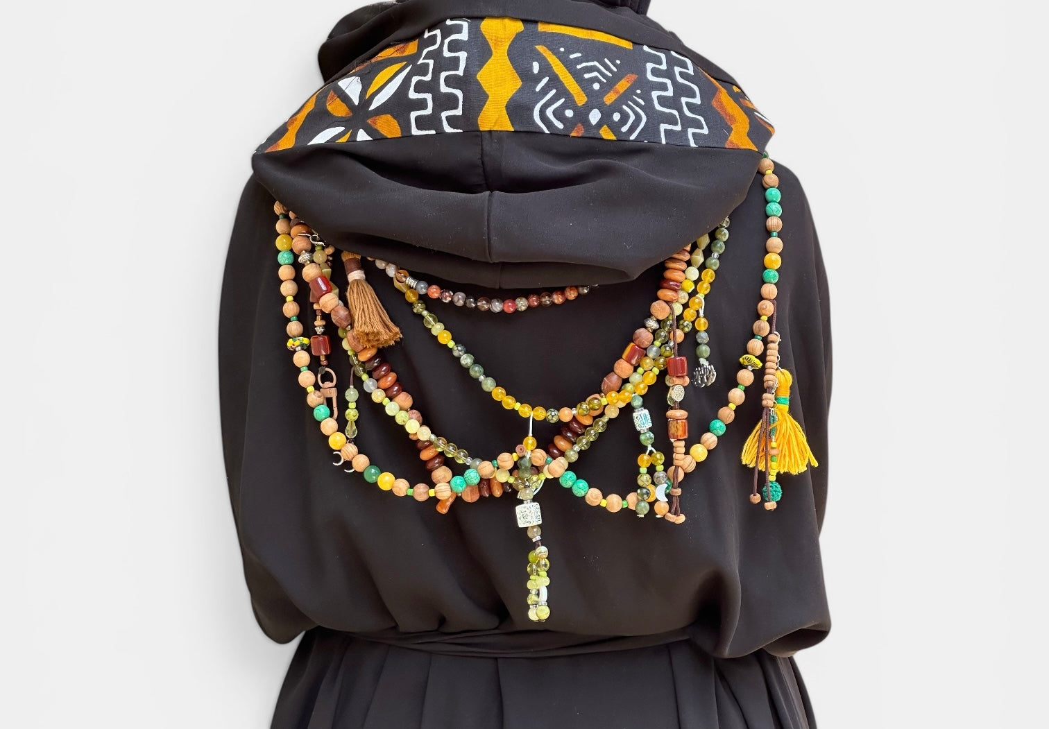 YELLOW AFRICAN ABAYA.
