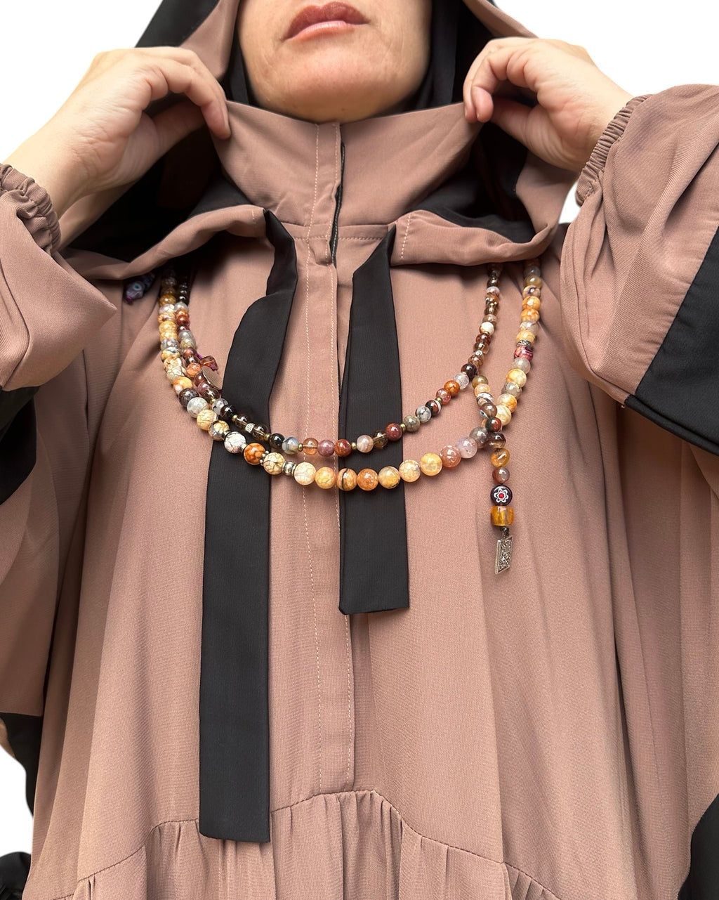 COCOA SILK ABAYA.