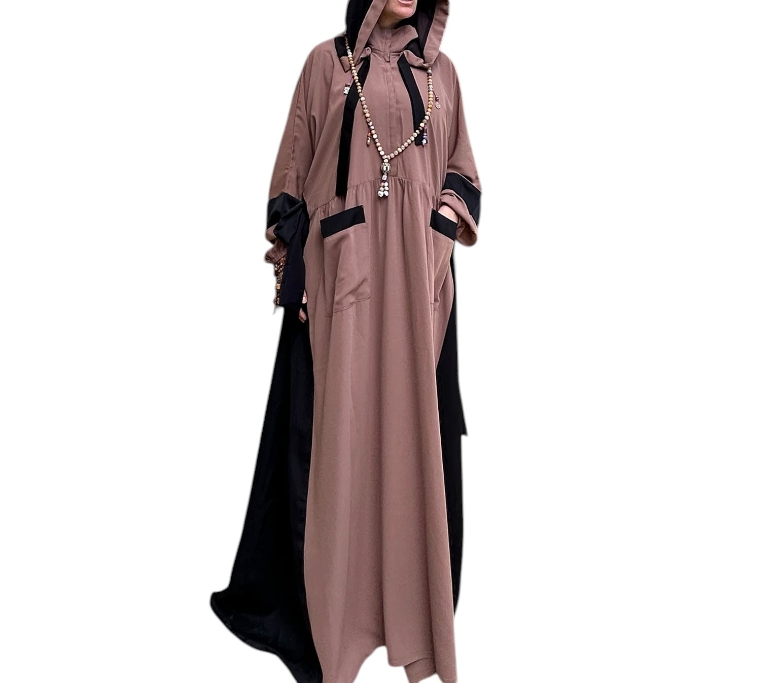 COCOA SILK ABAYA.