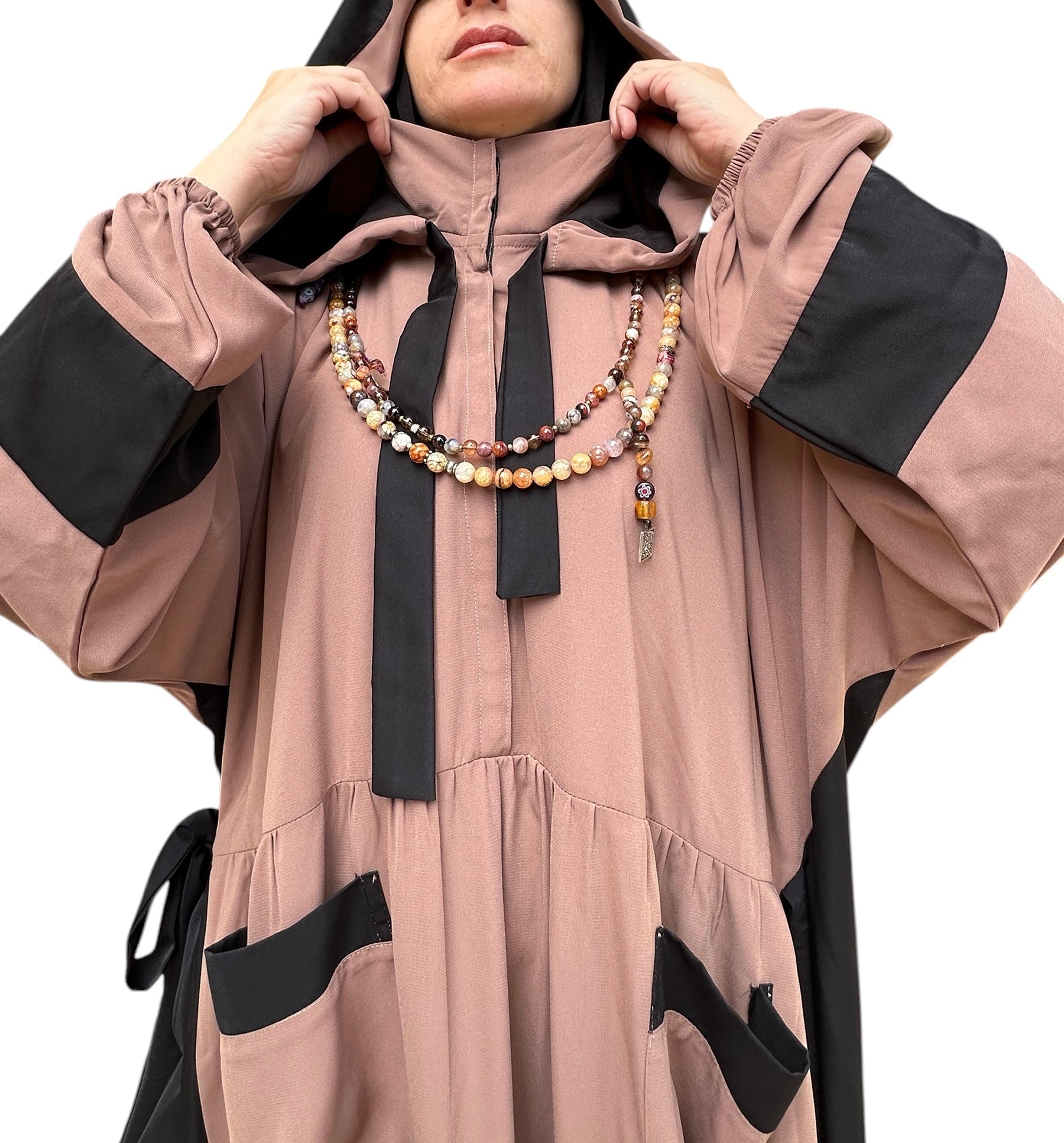 COCOA SILK ABAYA.