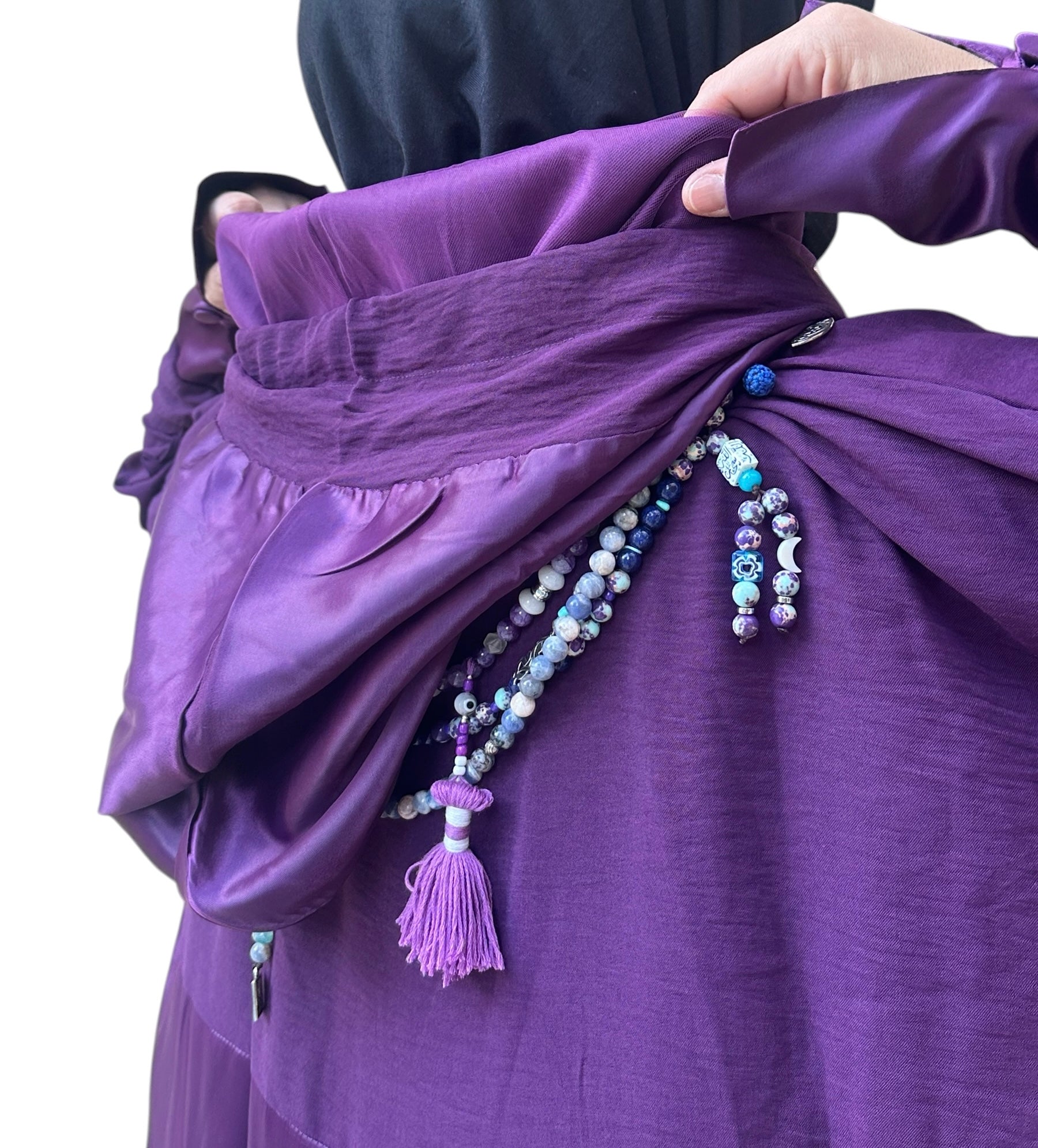 PURPLE FLOW ABAYA.