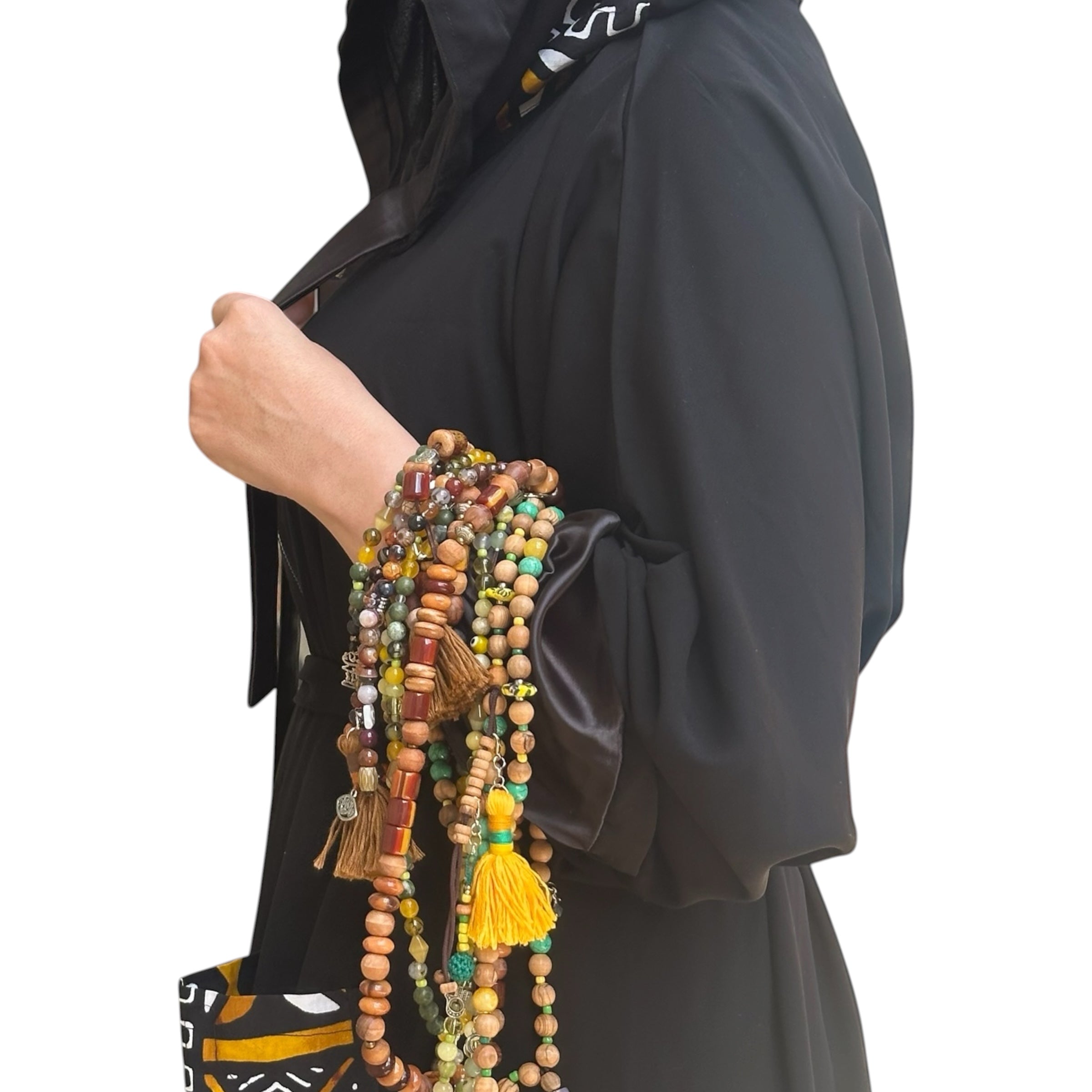 YELLOW AFRICAN ABAYA.