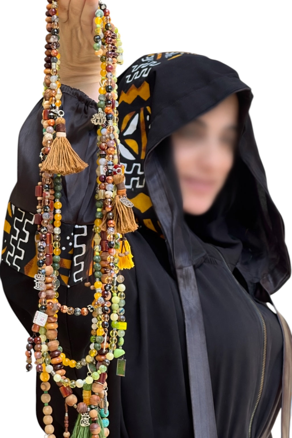 YELLOW AFRICAN ABAYA.