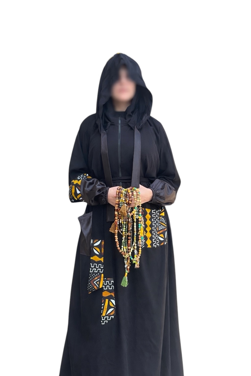 YELLOW AFRICAN ABAYA.