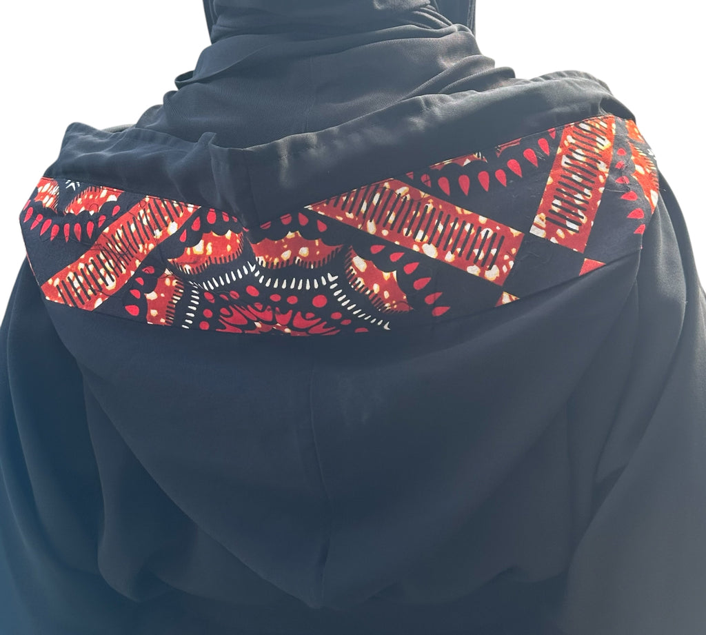 RED AFRICAN ABAYA.