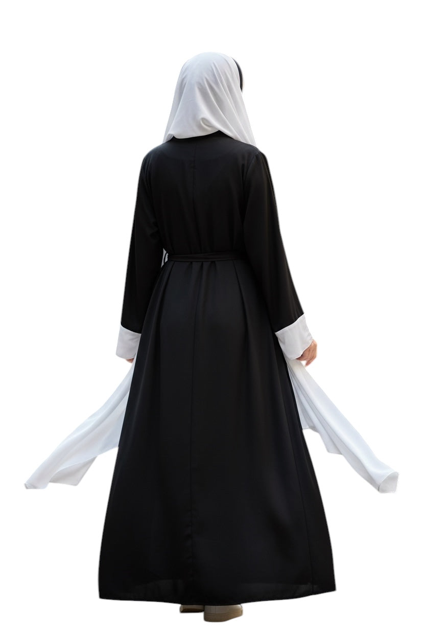 MULTI  FASHION WHITE ABAYA.
